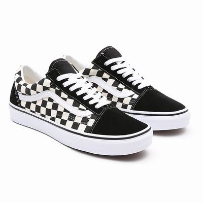 Tenis Vans Primary Check Old Skool Hombre Negras/Blancas | IZM521346