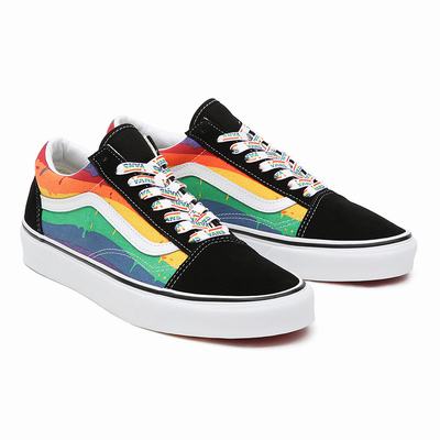 Tenis Vans Rainbow Drip Old Skool Hombre Negras/Multicolor | XFO246807