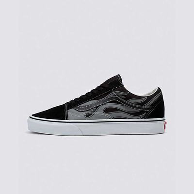 Tenis Vans Reflective Flame Old Skool Mujer Negras | IXZ086593