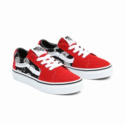 Tenis Vans Sk8-Low (4-8 years) Niños Negras/Rojas | WVP249751