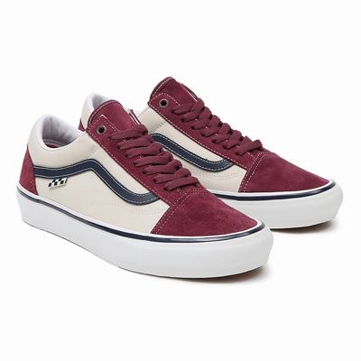 Tenis Vans Skate Old Skool Hombre Rojas/Beige | BJD823597