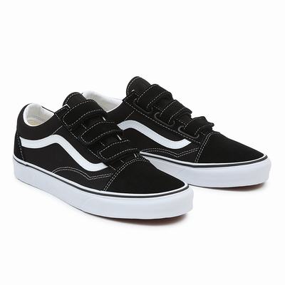 Tenis Vans Suede Canvas Old Skool V Hombre Negras/Blancas | NRK307198