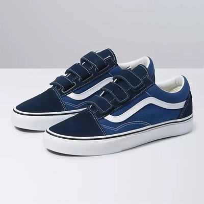 Tenis Vans Suede Canvas Old Skool V Hombre Azules/Azul Marino | YAN457812