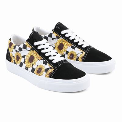 Tenis Vans Sunflower Embroidery Old Skool Mujer Negras | IFK631857