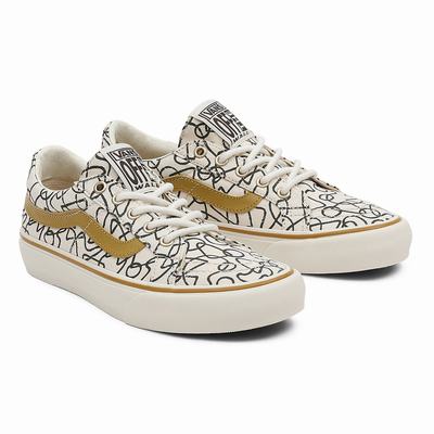 Tenis Vans Textured Waves SK8-Low Reissue SF Hombre Beige | KQX731824