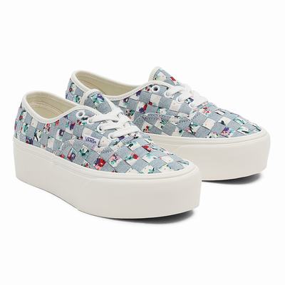 Tenis Vans Woven Authentic Stackform Mujer Azules | PKM078456