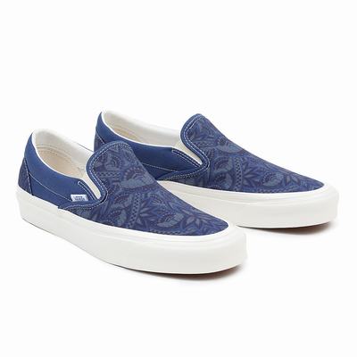 Zapatos Slip On Vans Anaheim Factory Classic Slip-On 98 Dx Mujer Azul Marino | YZT360475