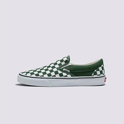 Zapatos Slip On Vans Checkerboard Classic Hombre Verde | IUS135247