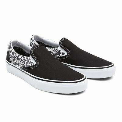 Zapatos Slip On Vans Off The Wall Classic Mujer Negras | BZJ781296