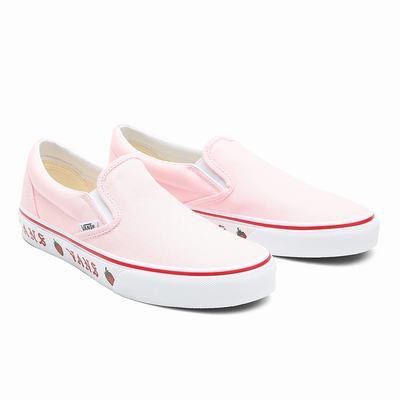 Zapatos Slip On Vans Sidewall Print Classic Mujer Rosas | SAU948573