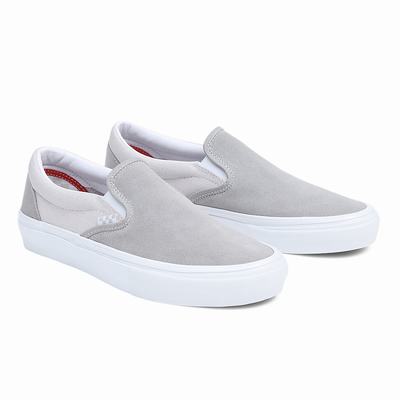 Zapatos Slip On Vans Skate Hombre Blancas | TSG290314