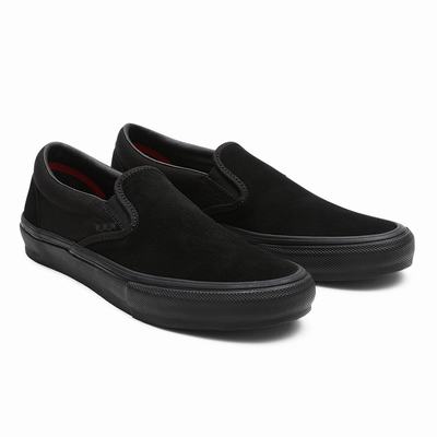 Zapatos Slip On Vans Skate Hombre Negras | NEI702891